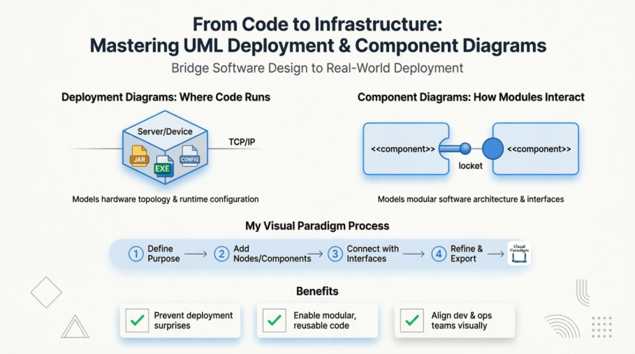 从代码到基础设施：使用 Visual Paradigm 掌握 UML 部署与组件图