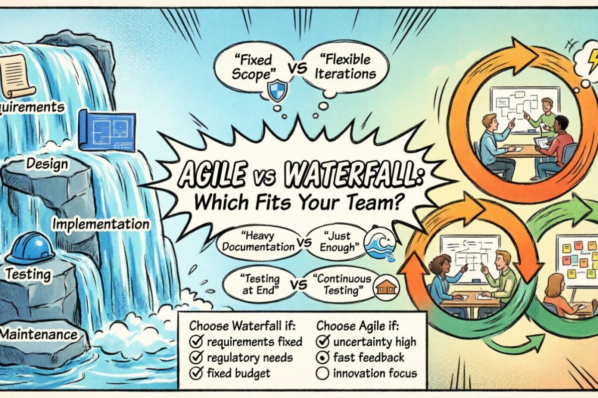Agil vs. Wasserfall: Welche Methodik passt am besten zu Ihrem Team?