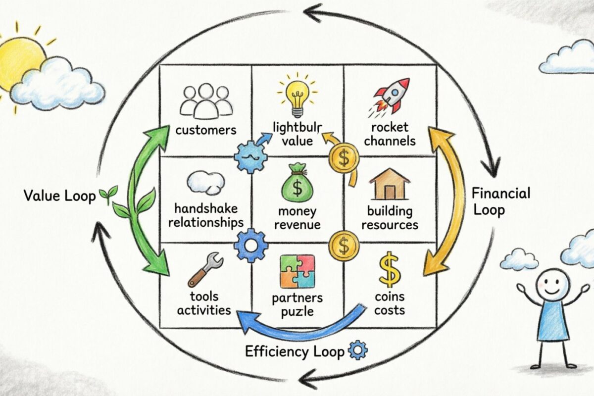 Tiefgang: Analyse der miteinander verbundenen Schleifen eines erfolgreichen Business Model Canvas