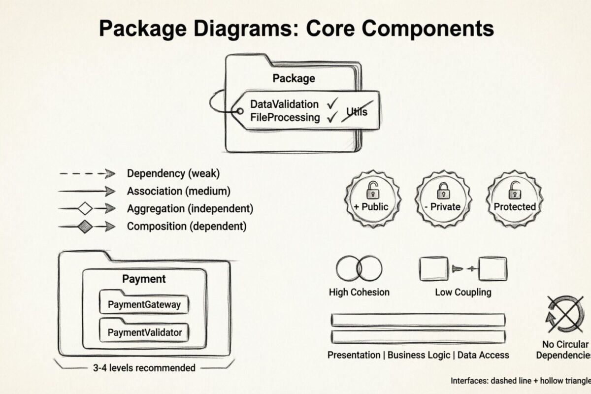 Paketdiagramme im Detail: Kernkomponenten einfach erklärt