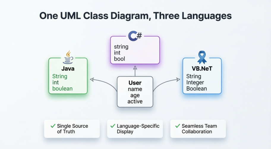 Ein Diagramm, drei Sprachen: Ein praktischer Leitfaden für die mehrsprachige UML-Klassendarstellung