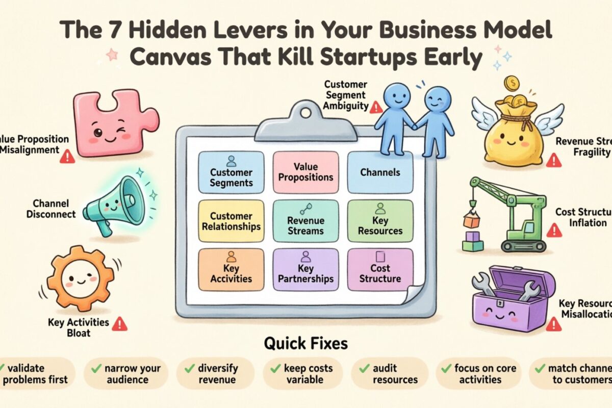 Las 7 palancas ocultas en tu Cuadro de Modelo de Negocio que matan a las startups temprano
