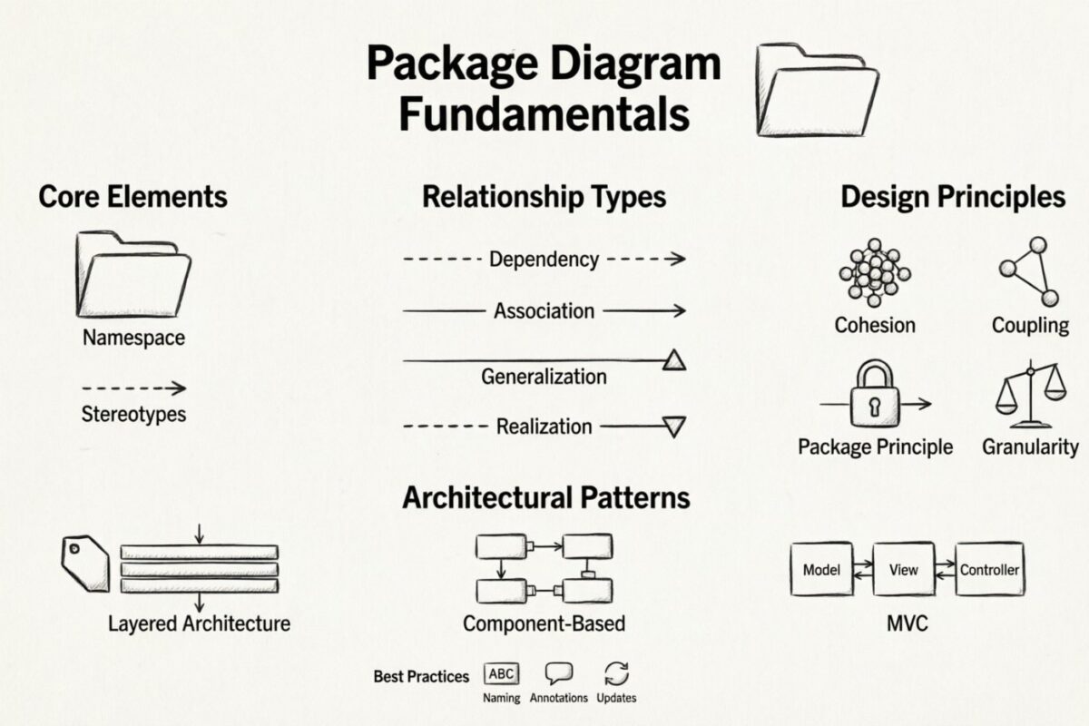 Una guía completa de los fundamentos de los diagramas de paquetes