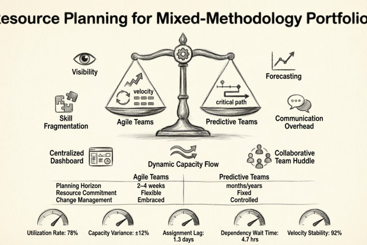 Guía de Gestión de Proyectos: Planificación de Recursos para Portafolios de Metodologías Mixtas