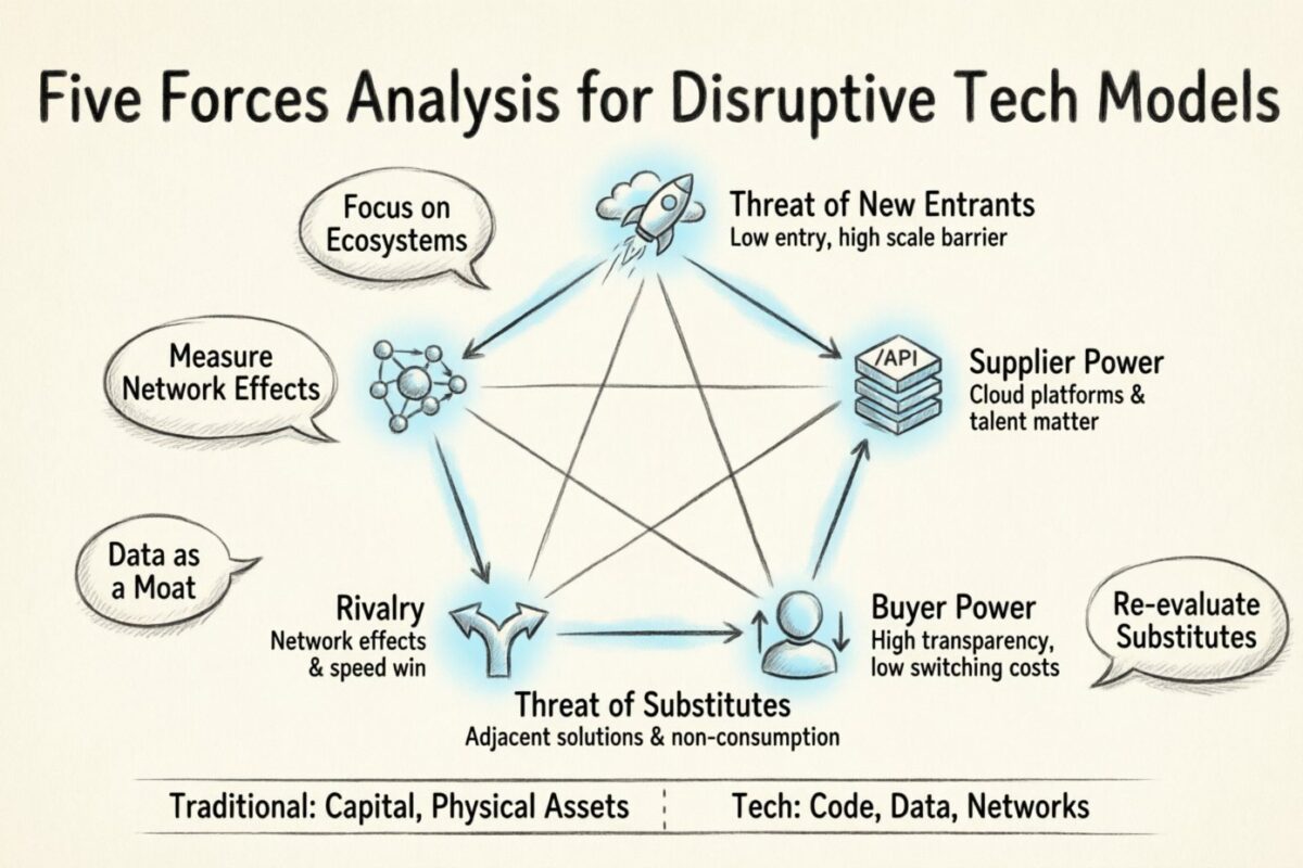 Desmitificador: ¿Sigue funcionando el Análisis de las Cinco Fuerzas para modelos tecnológicos disruptivos?