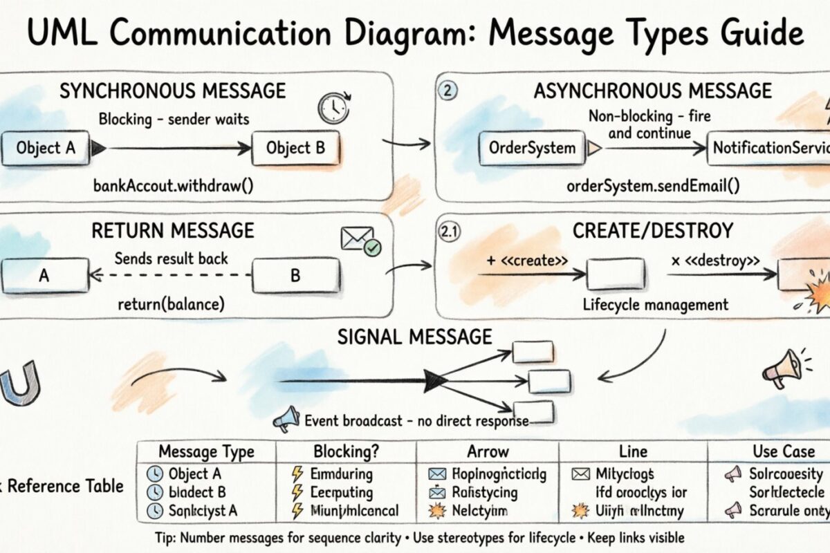 La guía completa sobre los tipos de mensajes en diagramas de comunicación UML La guía completa sobre los tipos de mensajes en diagramas de comunicación UML