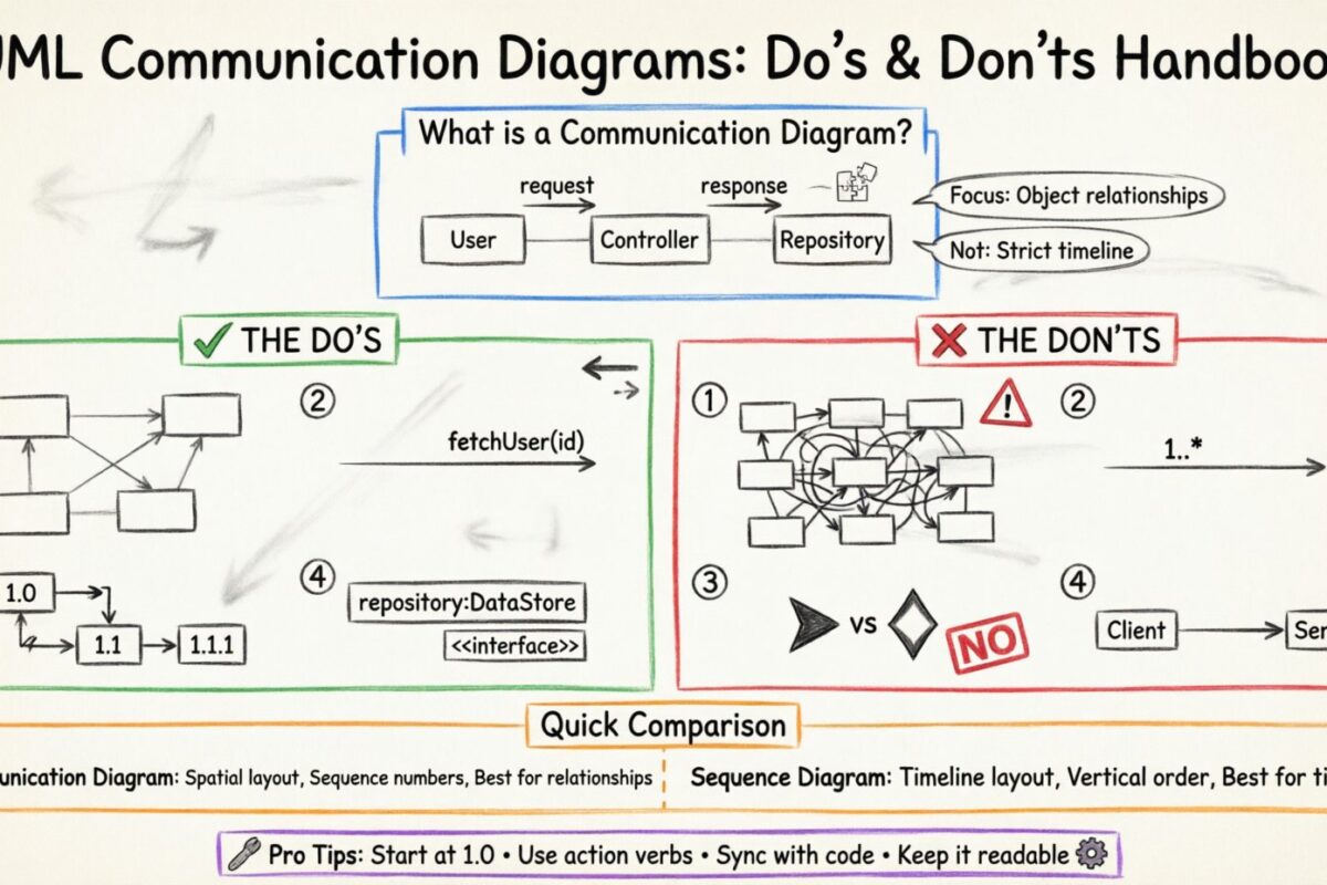 Lo que hay que hacer y lo que hay que evitar: Una guía práctica para diagramas de comunicación UML Lo que hay que hacer y lo que hay que evitar: Una guía práctica para diagramas de comunicación UML