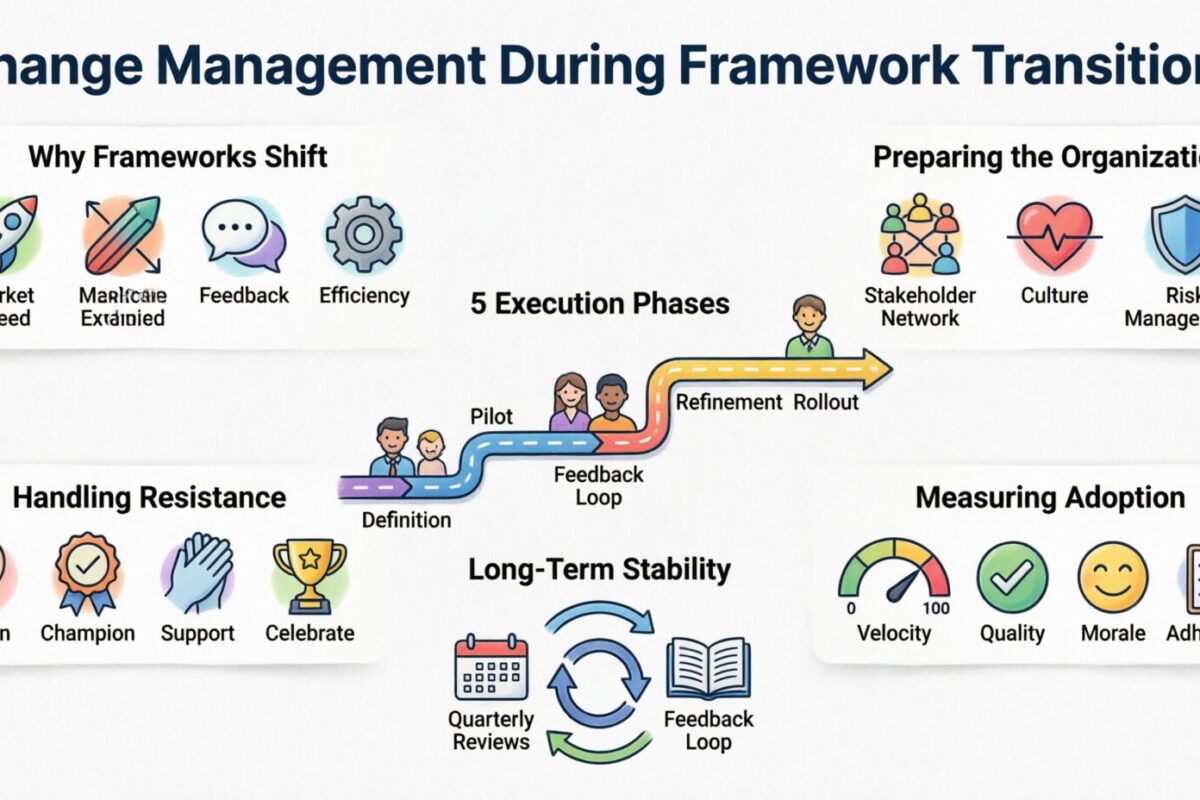 Guide de gestion de projet : Gestion du changement pendant les transitions de cadres
