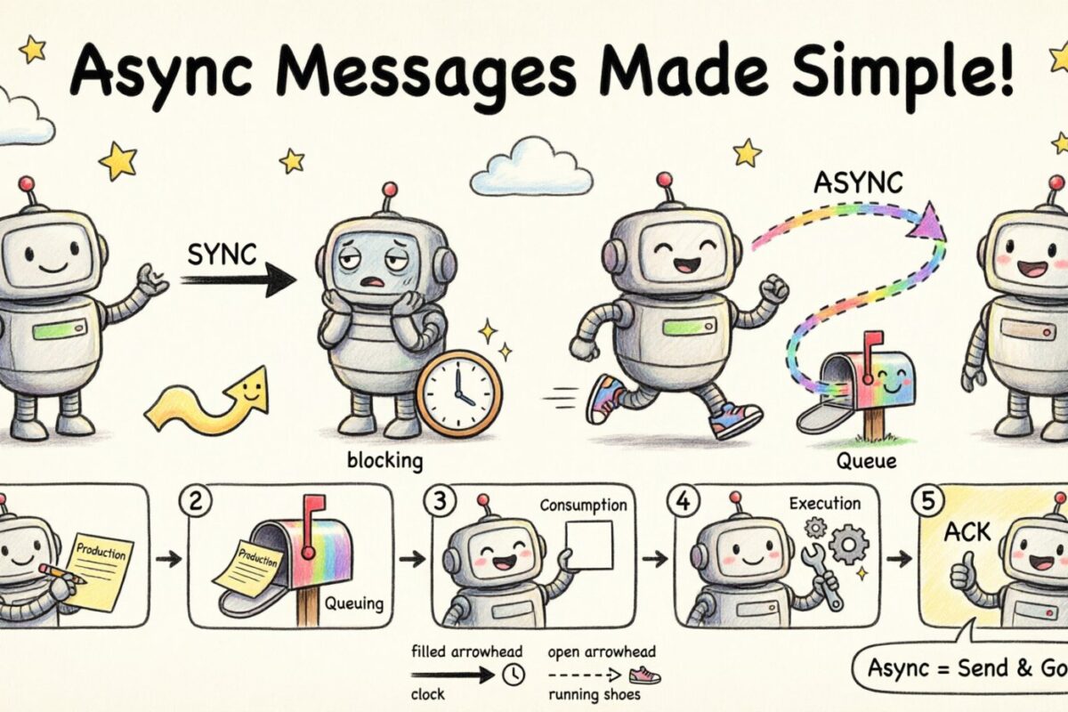 La logique cachée : comprendre les messages asynchrones dans les diagrammes de communication