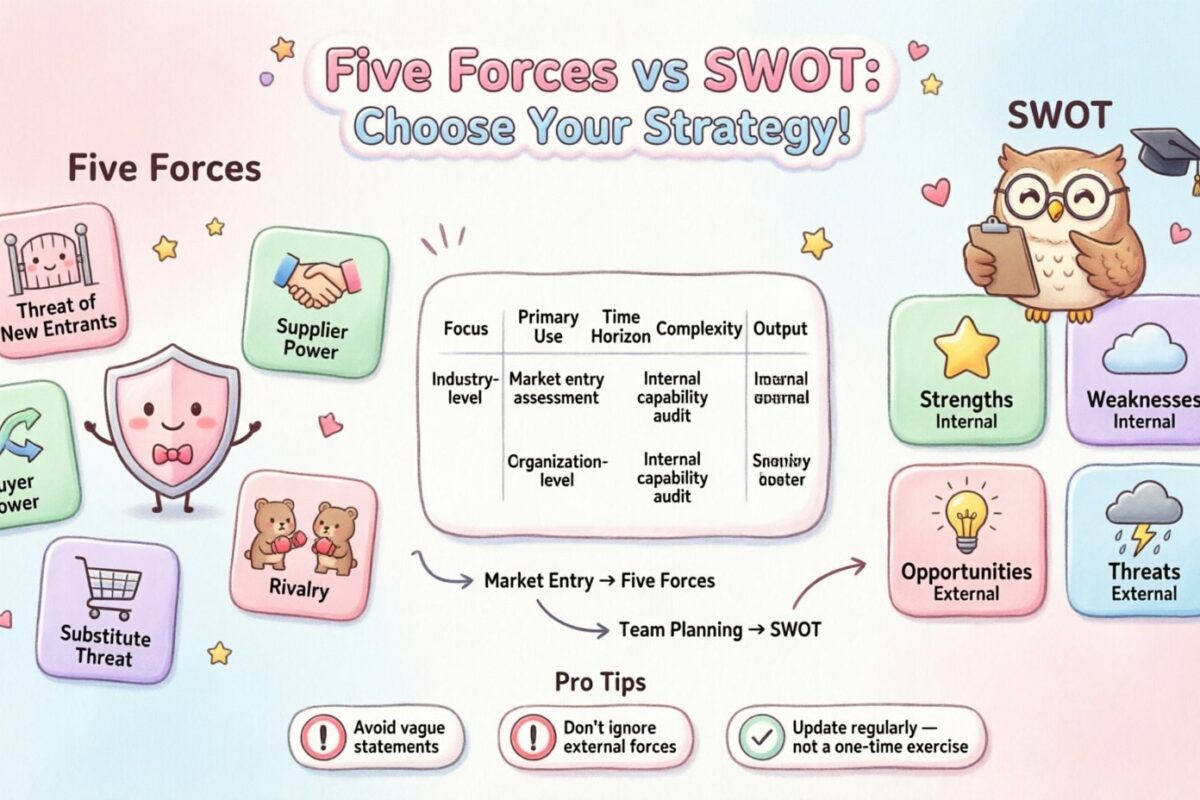 Analyse des Cinq Forces vs. SWOT : quel cadre devrait utiliser votre startup ? Analyse des Cinq Forces vs. SWOT : quel cadre devrait utiliser votre startup ?