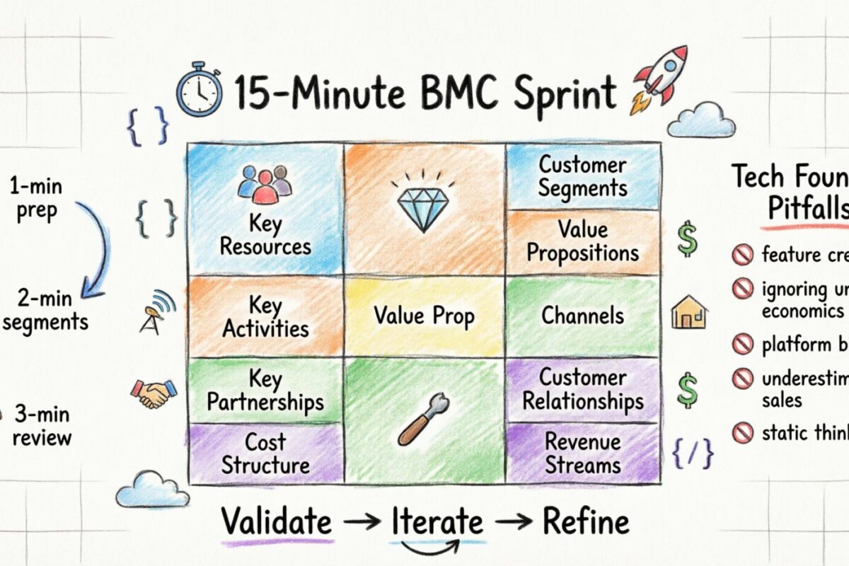 Panduan Cepat: Sprint Model Bisnis 15 Menit untuk Pendiri Teknologi yang Sibuk