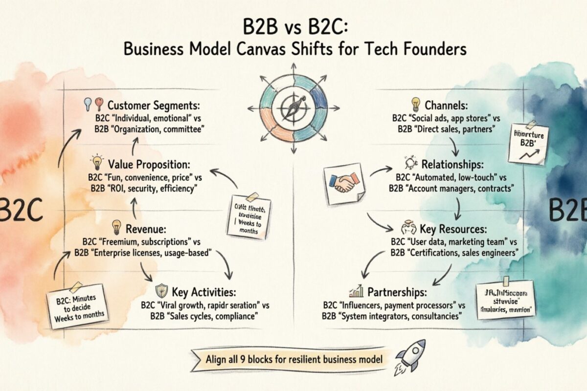 B2B vs. B2C: Bagaimana Canvas Model Bisnis Berubah bagi Pendiri Teknologi