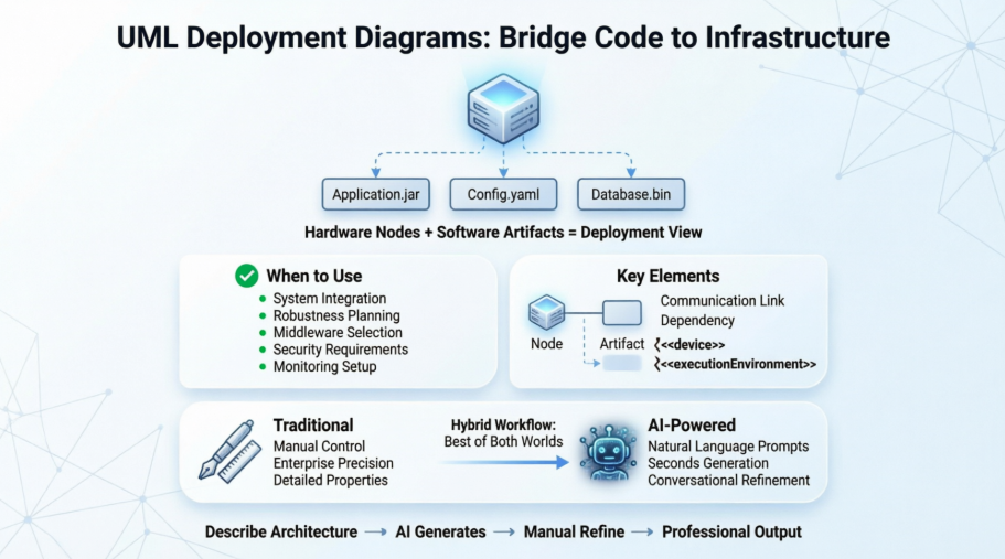 UMLデプロイメント図の習得：基礎からAI駆動の生成までを網羅する実践ガイド