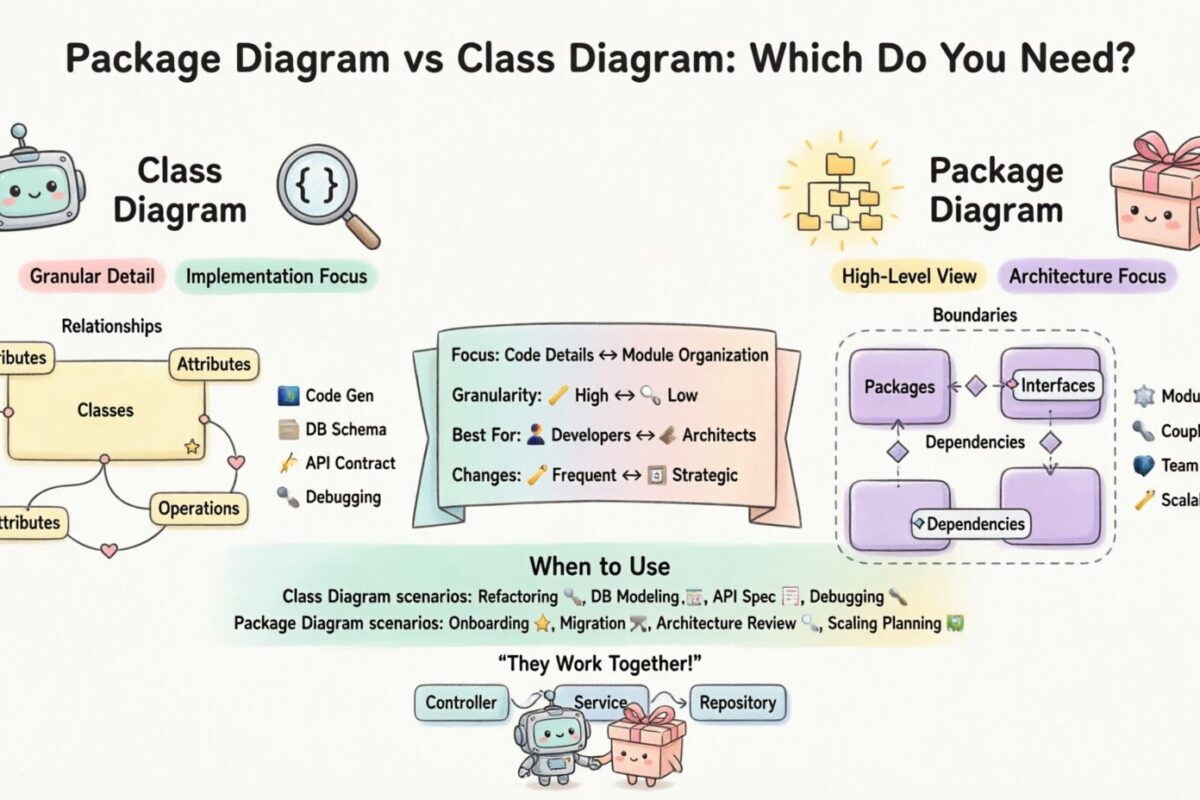 Diagram pakietu w porównaniu z diagramem klas: który z nich naprawdę potrzebujesz?
