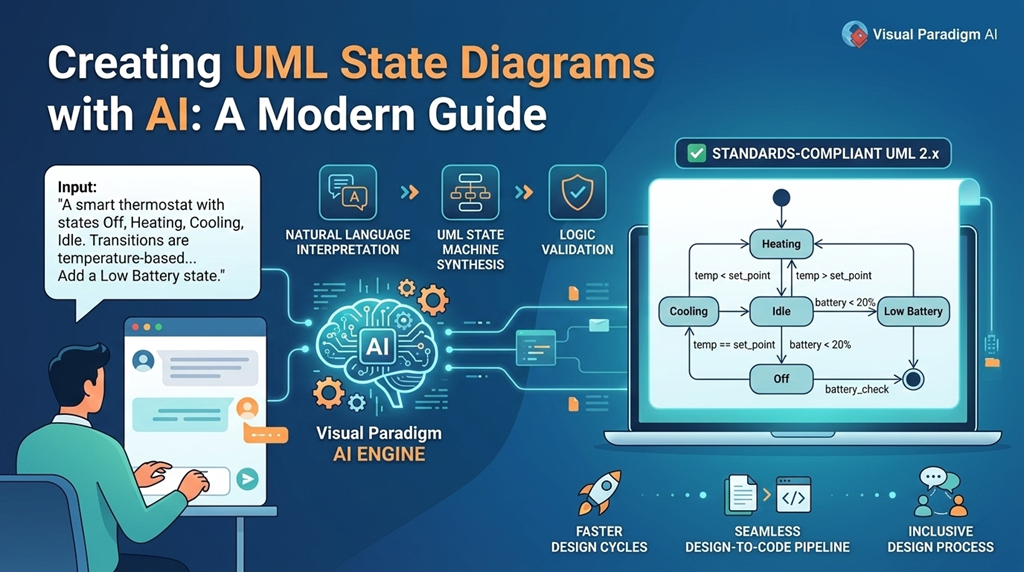 Criando Diagramas de Estados UML com IA: Um Guia Moderno
