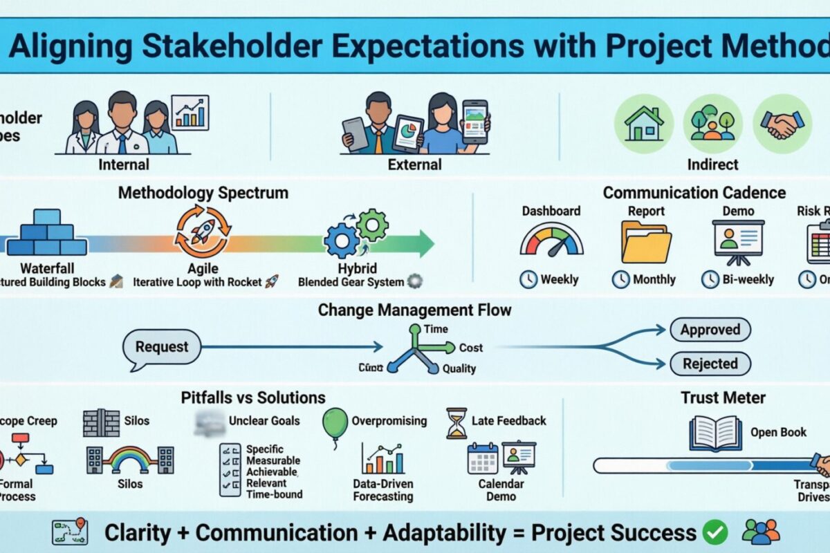 Guia de Gestão de Projetos: Alinhando as Expectativas dos Stakeholders com os Métodos de Projeto