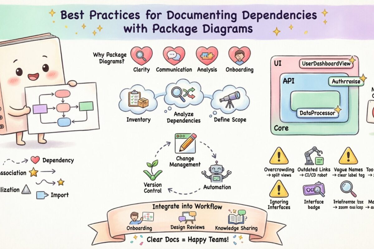 Melhores Práticas para Documentar Dependências com Diagramas de Pacotes