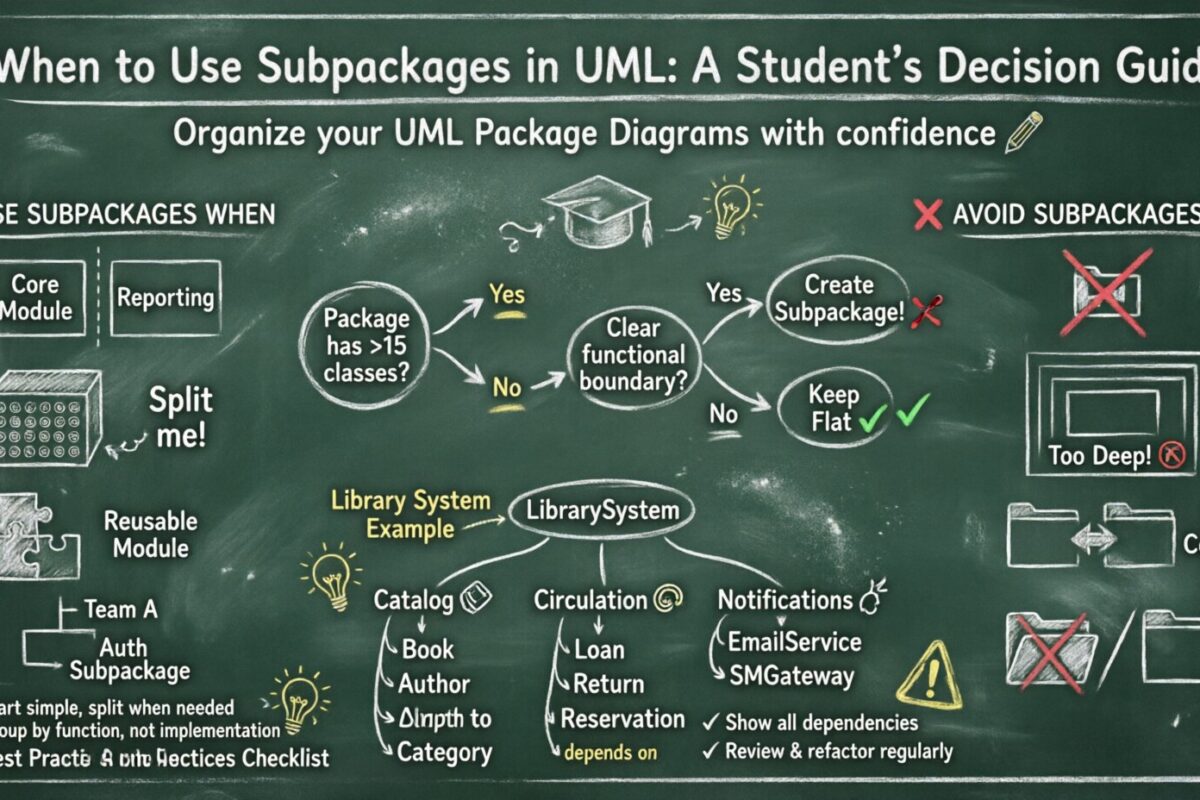 Quando usar subpacotes: um guia de decisão para estudantes