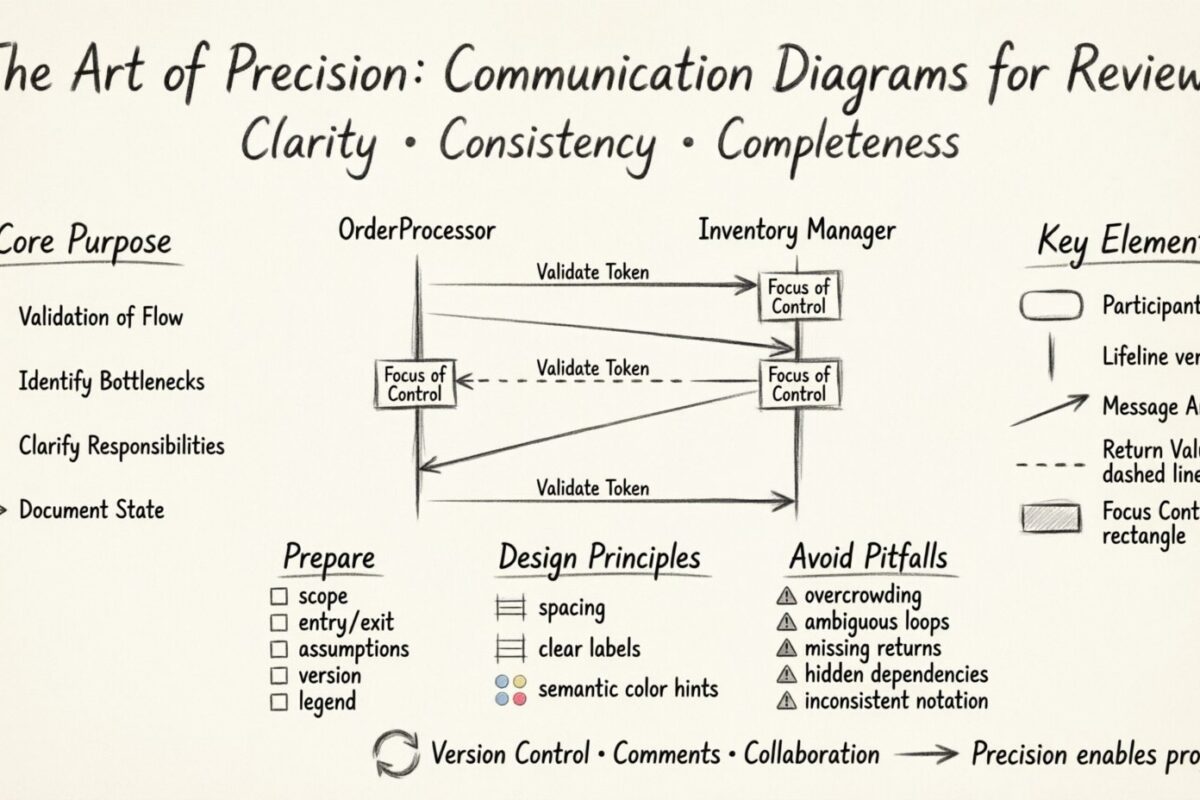 A Arte da Precisão: Criando Diagramas de Comunicação Profissionais para Revisões A Arte da Precisão: Criando Diagramas de Comunicação Profissionais para Revisões