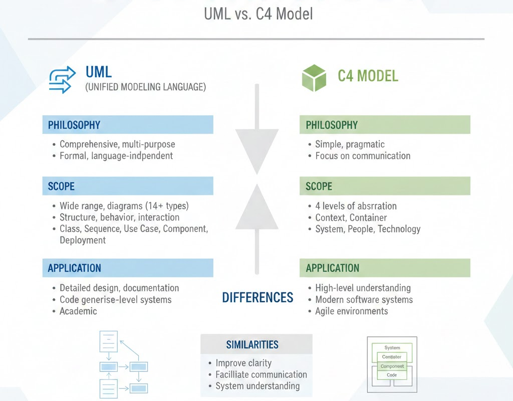 UML so với Mô hình C4: Hướng dẫn toàn diện để lựa chọn phương pháp mô hình hóa kiến trúc phần mềm phù hợp – Và cách Visual Paradigm hỗ trợ cả hai cách một cách liền mạch