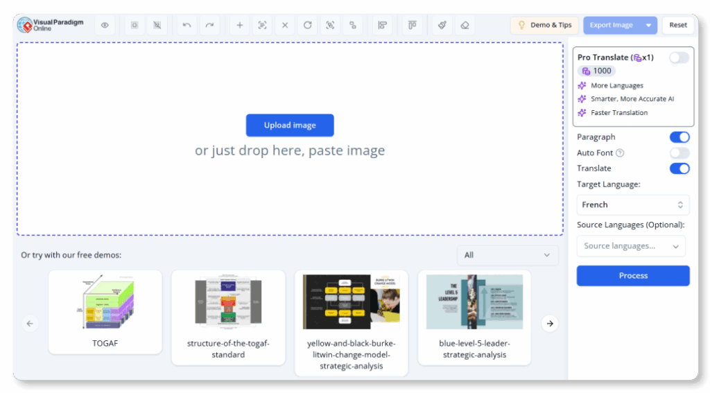 Online AI Image Translator