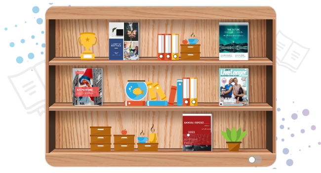 publish digital flipbooks with online bookshelf