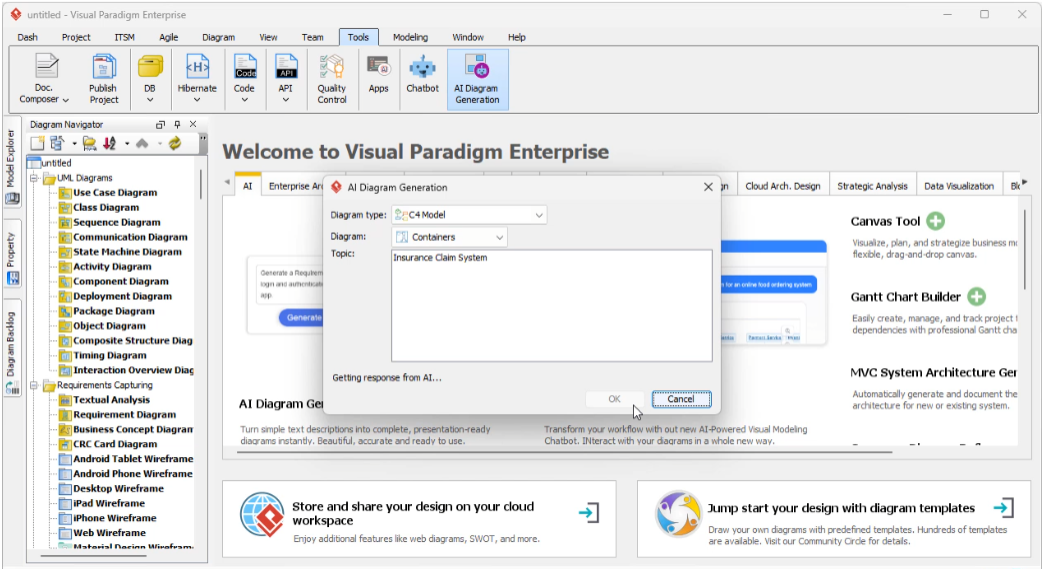 How to Instantly Generate Complete C4 Models with AI in Visual Paradigm