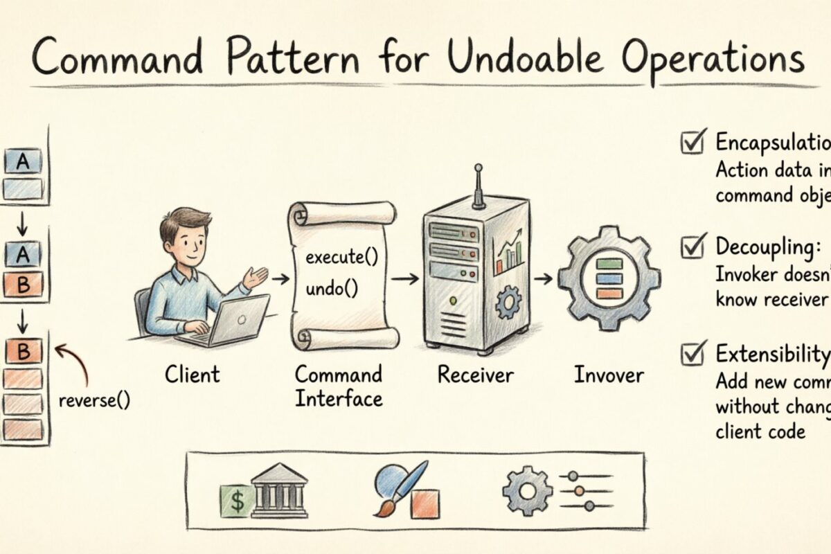 OOAD Guide: Command Pattern for Undoable Operations