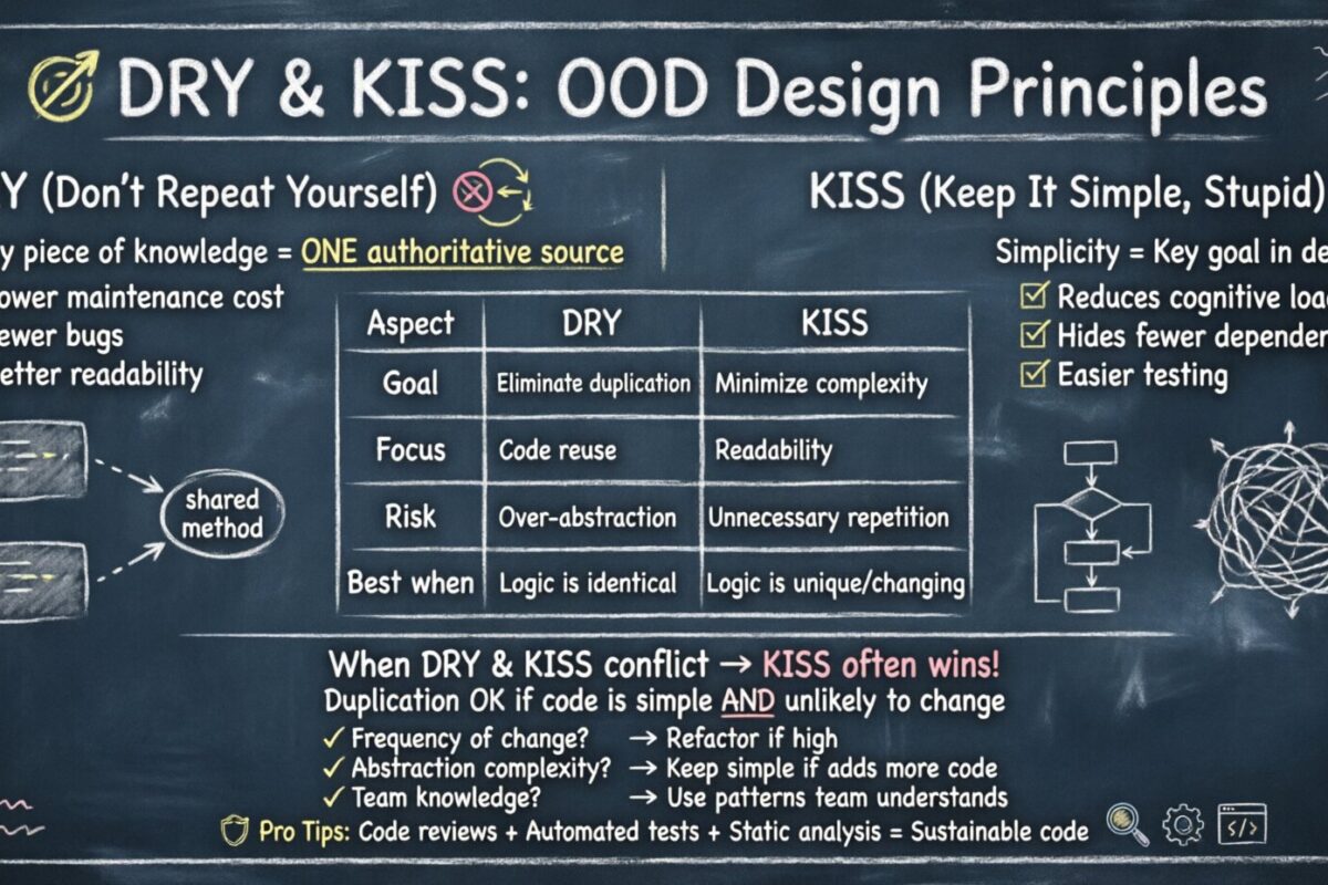 DRY and KISS Rules for Object Oriented Design