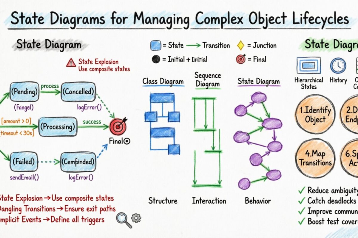 OOAD Guide: State Diagrams for Managing Complex Object Lifecycles