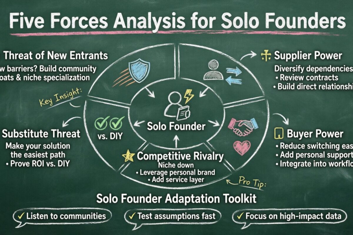 Five Forces Analysis for Solo Founders: A Streamlined Approach to Strategy