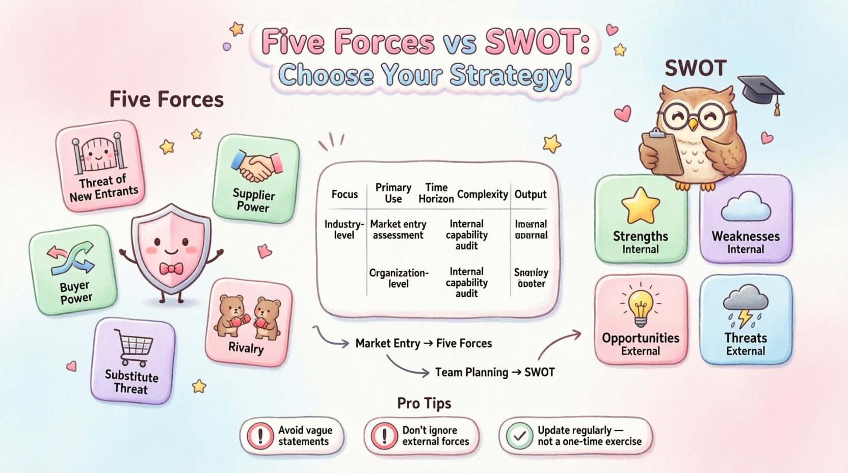 Five Forces Analysis vs. SWOT: Which Framework Should Your Startup Use?