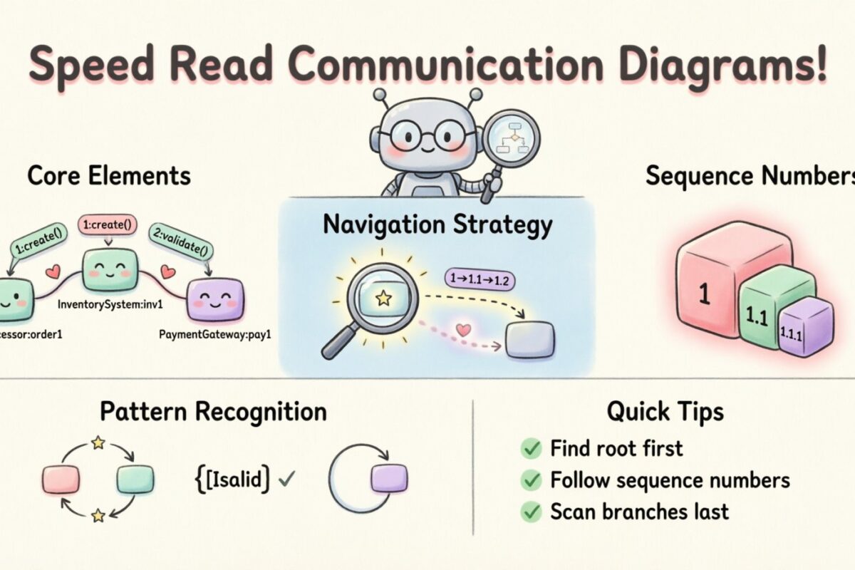 Speed Reading: Interpreting Complex Communication Diagrams in Seconds