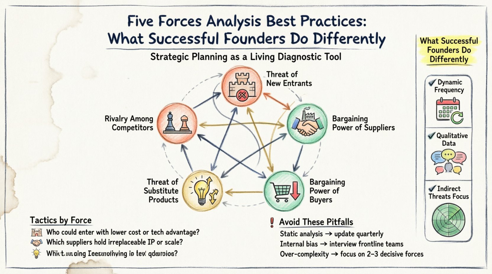 Five Forces Analysis Best Practices: What Successful Founders Do Differently