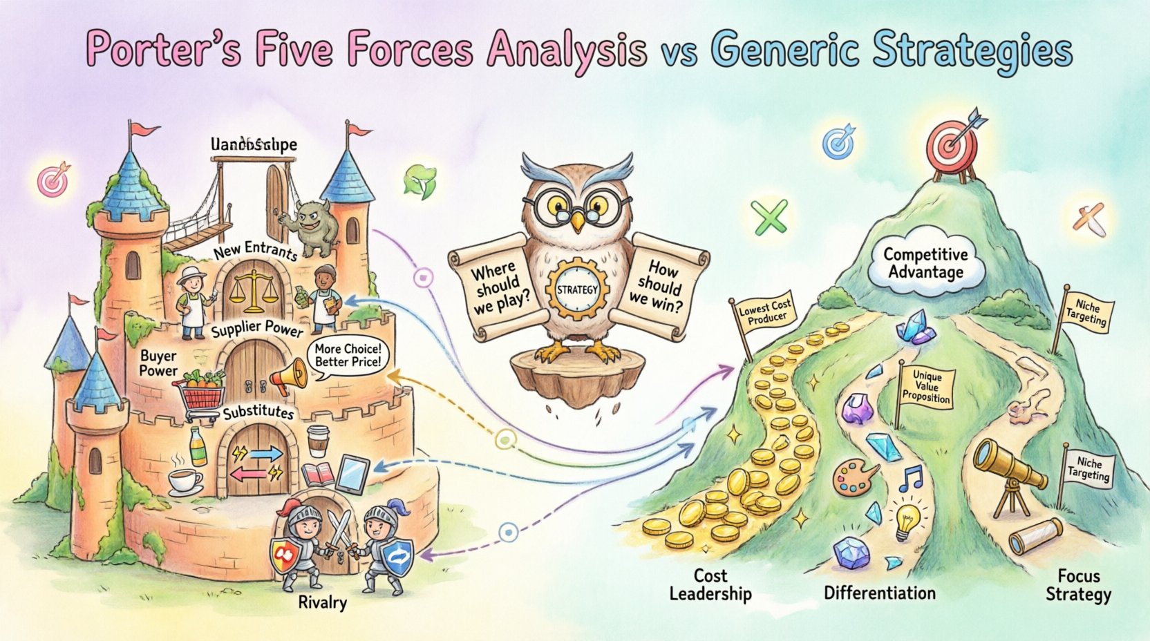 Five Forces Analysis Comparison: When to Use It Versus Porter’s Generic Strategies