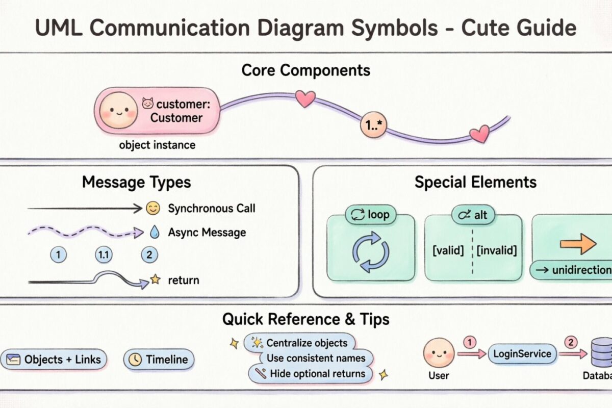 Component Breakdown: Every Symbol in a UML Communication Diagram Explained